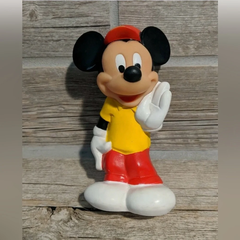 PlaySkool Mickey Mouse Baby Toy Squeezable Vintage Walt Disney 1982 CAKE TOPPER